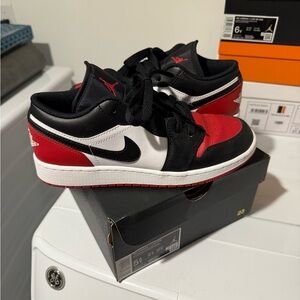 Nike Air Jordan 1 Low Black Red White Sneakers